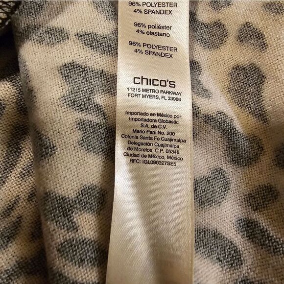 CHICO'S Leopard High Low Tunic Top - Size 2‎ - Picture 7 of 7
